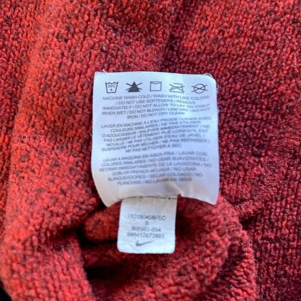NIKE Womens SZ S Pullover Hoodie Long Sleeves Kangaroo Pocket Logo Red - Picture 10 of 15